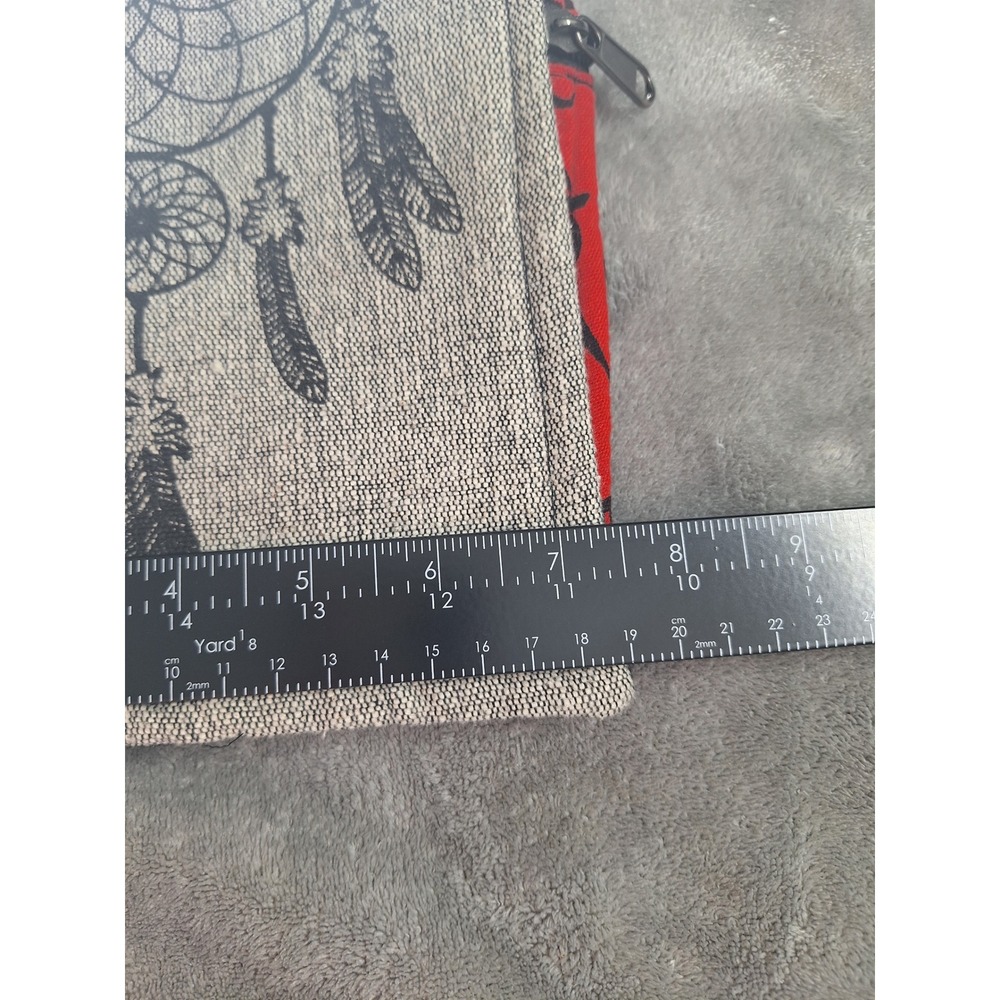 Kathmandu Imports Dreamcatcher Om Crossbody Bag Red Grey‎ Himalayan Boho New - Picture 5 of 5